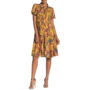 Nanette Lepore Yellow Floral Dress